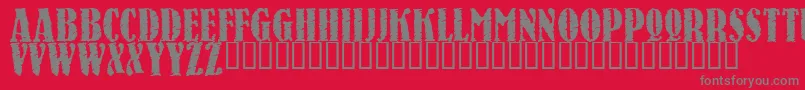 RAVEN    Font – Gray Fonts on Red Background