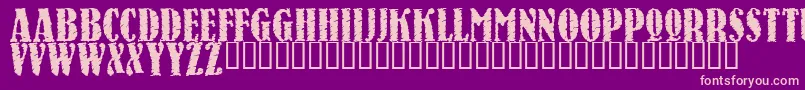 RAVEN    Font – Pink Fonts on Purple Background