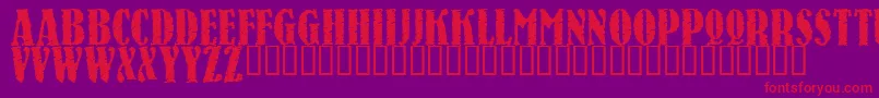 RAVEN    Font – Red Fonts on Purple Background