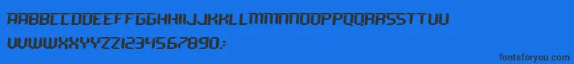 フォントRAVEN MX – 黒い文字の青い背景