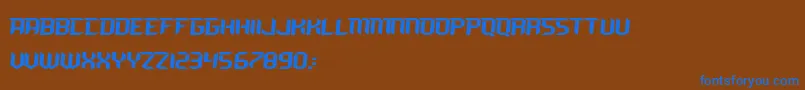 RAVEN MX Font – Blue Fonts on Brown Background