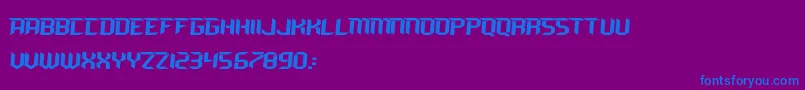 フォントRAVEN MX – 紫色の背景に青い文字