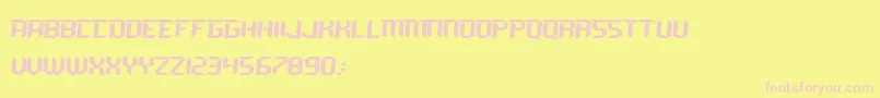 RAVEN MX-fontti – vaaleanpunaiset fontit keltaisella taustalla