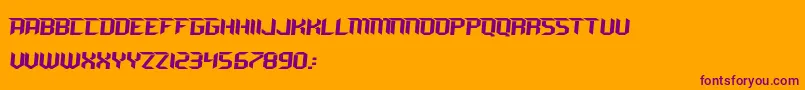 RAVEN MX-Schriftart – Violette Schriften auf orangefarbenem Hintergrund