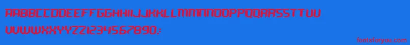 RAVEN MX Font – Red Fonts on Blue Background
