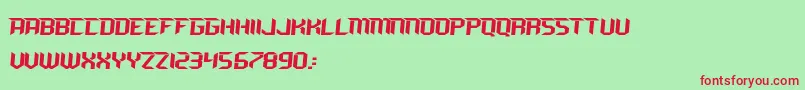 RAVEN MX Font – Red Fonts on Green Background