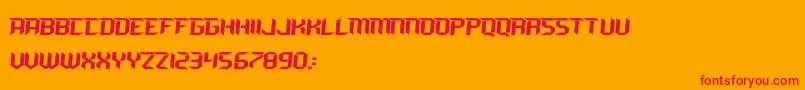 RAVEN MX Font – Red Fonts on Orange Background