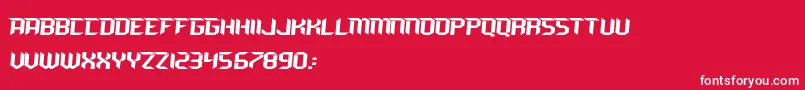 RAVEN MX Font – White Fonts on Red Background