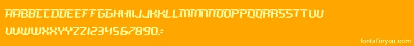 Шрифт RAVEN MX – жёлтые шрифты на оранжевом фоне