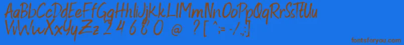 Raventame Free Font – Brown Fonts on Blue Background