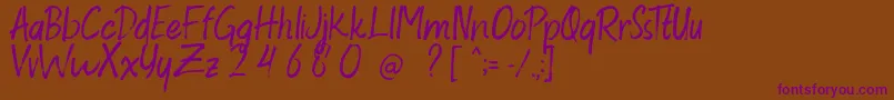Raventame Free Font – Purple Fonts on Brown Background