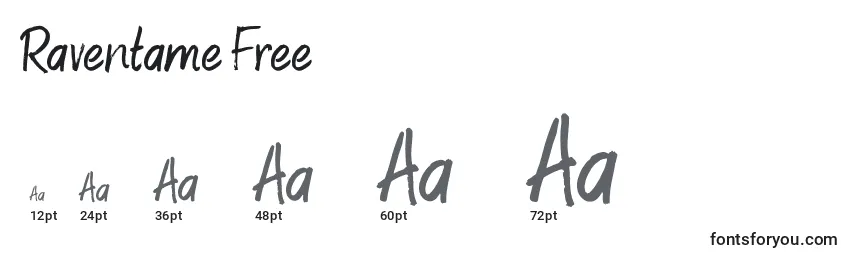 Raventame Free Font Sizes