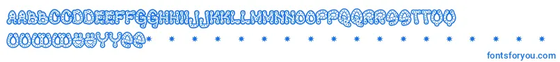 RAVEQ    Font – Blue Fonts on White Background