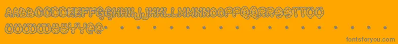 RAVEQ    Font – Gray Fonts on Orange Background