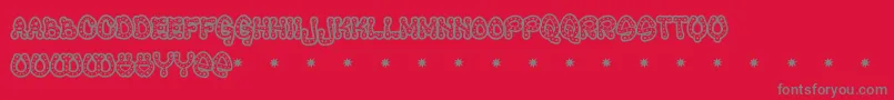 RAVEQ    Font – Gray Fonts on Red Background
