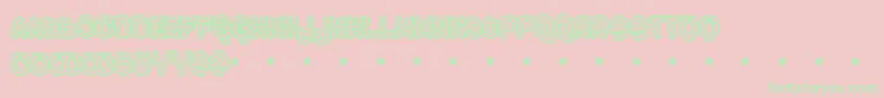 RAVEQ    Font – Green Fonts on Pink Background