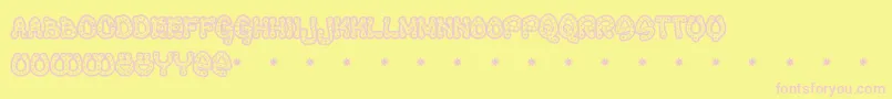 RAVEQ    Font – Pink Fonts on Yellow Background