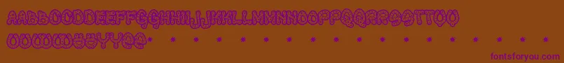 RAVEQ    Font – Purple Fonts on Brown Background