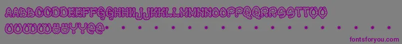 RAVEQ    Font – Purple Fonts on Gray Background