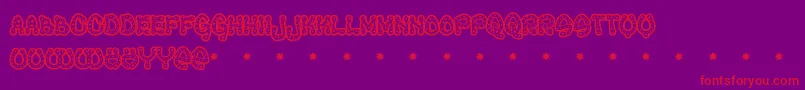 RAVEQ    Font – Red Fonts on Purple Background