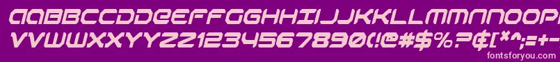 Robotaurci Font – Pink Fonts on Purple Background