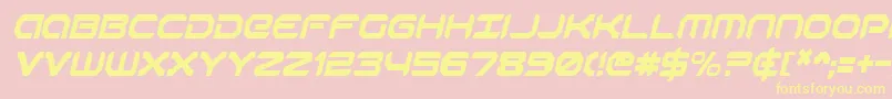 Robotaurci Font – Yellow Fonts on Pink Background