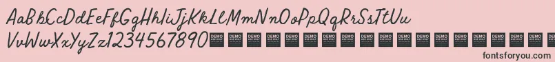 Raw Selvedge   Demo Font – Black Fonts on Pink Background