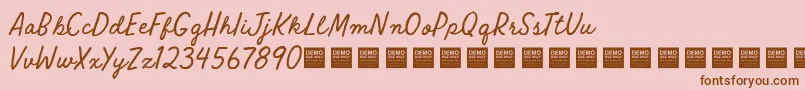 Raw Selvedge   Demo Font – Brown Fonts on Pink Background