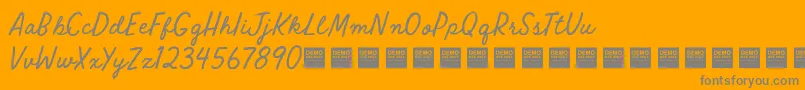 Raw Selvedge   Demo Font – Gray Fonts on Orange Background