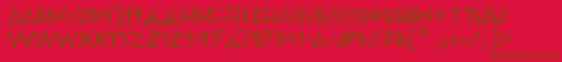 RawDeltaHandStreet Regular Font – Brown Fonts on Red Background