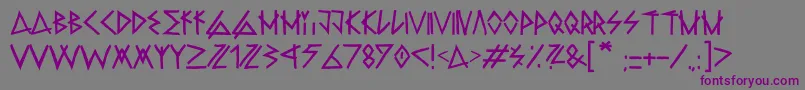 RawDeltaHandStreet Regular Font – Purple Fonts on Gray Background