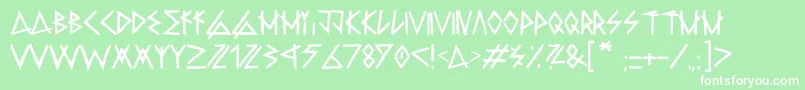 RawDeltaHandStreet Regular Font – White Fonts on Green Background