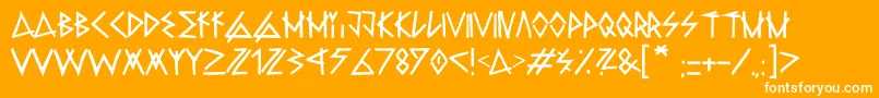 RawDeltaHandStreet Regular Font – White Fonts on Orange Background