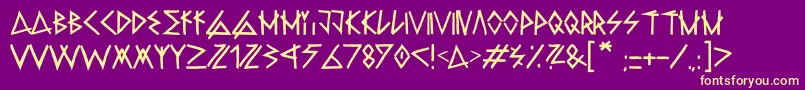 RawDeltaHandStreet Regular Font – Yellow Fonts on Purple Background