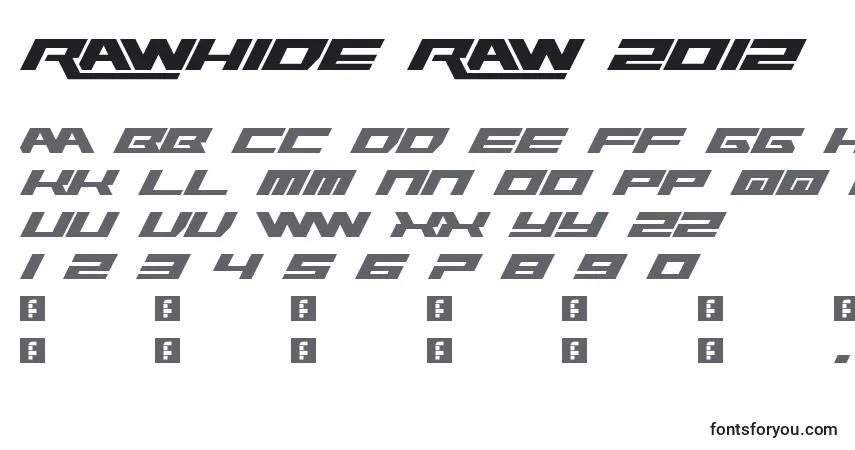 Rawhide Raw 2012-fontti – aakkoset, numerot, erikoismerkit