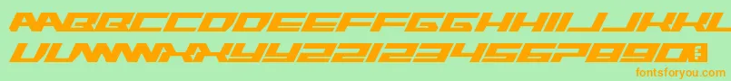 Rawhide Raw 2012 Font – Orange Fonts on Green Background