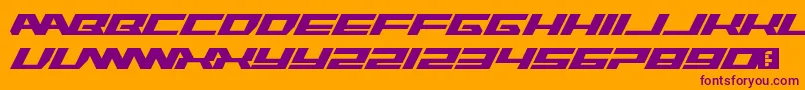 Rawhide Raw 2012 Font – Purple Fonts on Orange Background