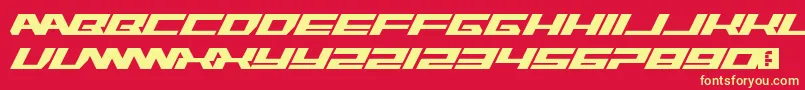 Rawhide Raw 2012 Font – Yellow Fonts on Red Background