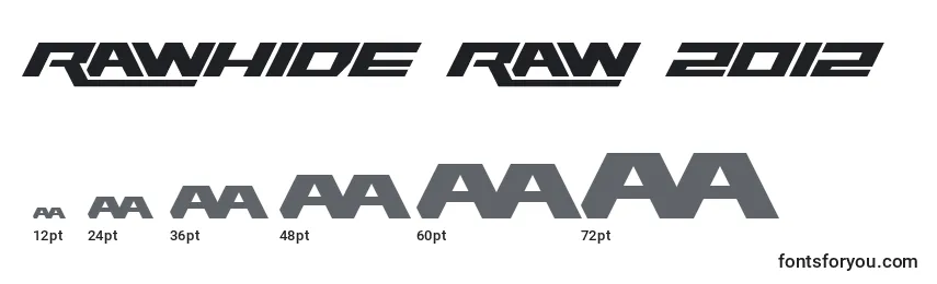 Rawhide Raw 2012-fontin koot