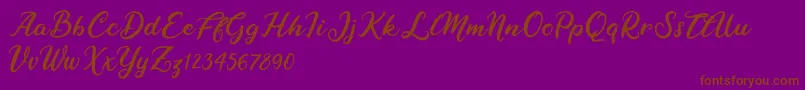 Raybent Mango Font – Brown Fonts on Purple Background