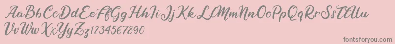 Raybent Mango-Schriftart – Graue Schriften auf rosa Hintergrund