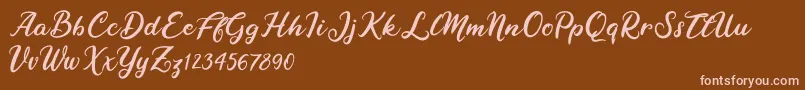 Raybent Mango Font – Pink Fonts on Brown Background