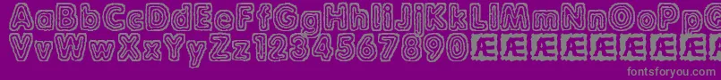 raydiat2 Font – Gray Fonts on Purple Background