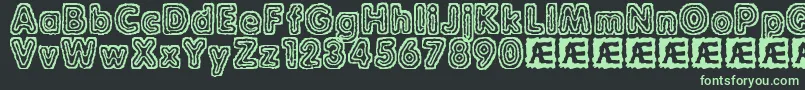 raydiat2 Font – Green Fonts on Black Background