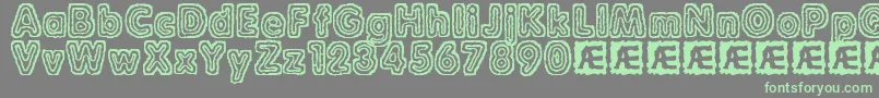 raydiat2 Font – Green Fonts on Gray Background