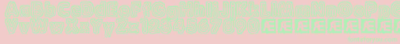 raydiat2 Font – Green Fonts on Pink Background