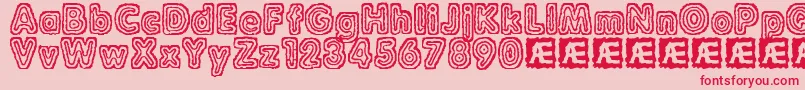 raydiat2 Font – Red Fonts on Pink Background