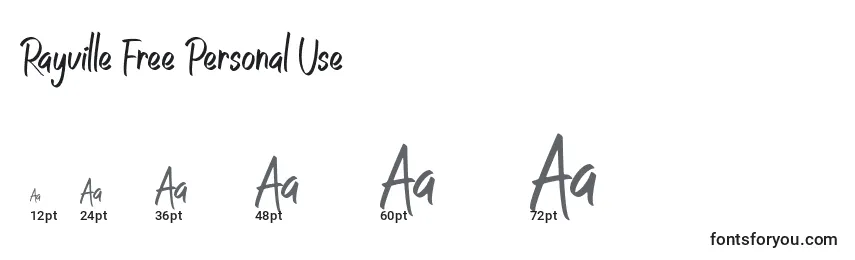Rayville Free Personal Use Font Sizes