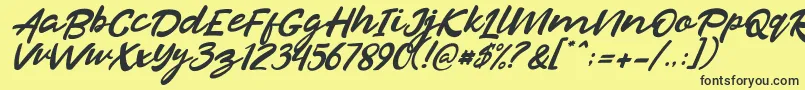 More about Razan Italic Font Razan Italic Font – Black Fonts on Yellow Background