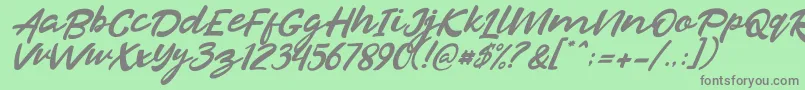 fuente Razan Italic – Fuentes Grises Sobre Fondo Verde